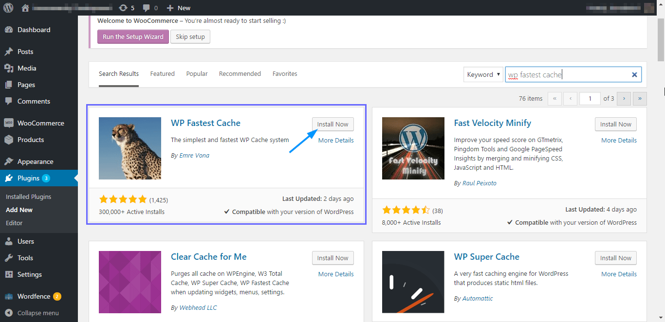 WordPress Speed - WP Fastest Cache