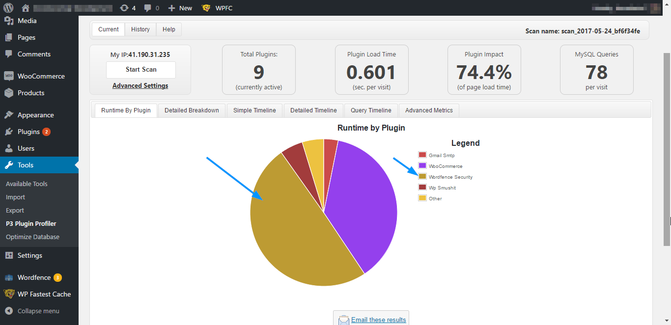 Plugin scan report